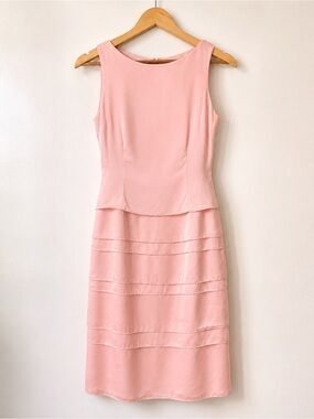 Vintage Talbots Pure Silk Sleeveless Tiered Sheath Dress, size 6 - 8